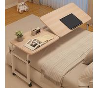 Générique Table Roulante Médicale Réglable - Bureau D'ordinateur Portable Extensible de Nourriture, Plateau Mobile pour Lit et Hôpital