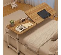 Générique Table Roulante Médicale Réglable - Bureau D'ordinateur Portable Extensible de Nourriture, Plateau Mobile pour Lit et Hôpital
