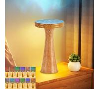 Générique Table Shaped Solid Wood Ocean Projection Lamp,3 Level Brightness 16 RGB Lighting Effects Touch Control Night Light,Water Ripple Ambient Mood Decorate Light for Living Room,Bedroom,Studies