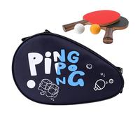 Générique Table Tennis Paddle Case - EVA Hard Shell 30x20x5cm | Waterproof Protective Carrier | Shockproof Portable Bat Cover Ball Compartment for Equipment Accessories Gym Sports Athlete Men Women