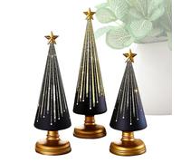 Générique Table Top Christmas Tree Decor - Table Christmas Tree | 3 Pieces Christmâs Ornament | Resin Star Trees Figurine for Indoor Winter Holiday Party Room Mantel Tables Centerpieces Decorations