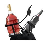 Générique Table Wine Rack, Skull Style Whiskey Stand, Decorative Drink Storage, Single Unit, Rustic Bronze, Eye Catching Sculpture Organizer for Entertainment Center, Party, Reward Event