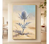 Générique Tableau À L'Huile 100% Peint À La Main Représentant Des Fleurs Du Désert. Décoration Murale Moderne Sans Cadre Paysage Esthétique 60 X 80 Cm (24 X 32 Pouces).
