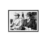 Générique Tableau Belmondo Delon - Borsalino cinéma affiche 70 x 50 cm cadre inclus