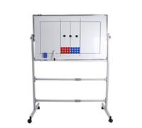 Générique Tableau Blanc Double Face Mobile, Tableau effaçable à Sec avec marqueurs magnétiques et effaceur pour l'entraînement et la stratégie d'équipe en Basketball, Football et Volleyball.