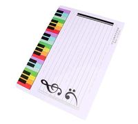 Générique Tableau Blanc Effaçable Portée Musicale, Plastique Réutilisable, Format Petit, Outil Pédagogique pour Apprentissage du Piano et Cours de Musique, Portable et Lavable, Usage