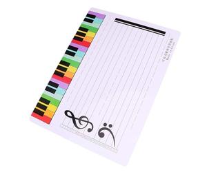 Générique Tableau Blanc Effaçable Portée Musicale, Plastique Réutilisable, Format Petit, Outil Pédagogique pour Apprentissage du Piano et Cours de Musique, Portable et Lavable, Usage