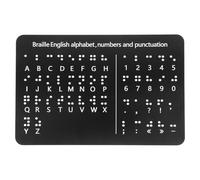 Générique Tableau Braille pour Garçon et Filles Noir avec Points en Relief Alphabet Chiffres et Ponctuation Outil Pédagogique Montessori Tactile pour Apprentissage du Braille à Domicile et