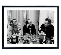 Générique Tableau Brel Brassens Ferré affiche 70 x 50 cm cadre inclus