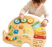 Générique Tableau D'Activité Murale Jouet éducatif sensoriel en Bois pour | Centre d'activités mural éléphant Pour garçons filles maison maternelle crèche salle de classe salle de jeux salon