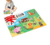 Générique Tableau d'Activités - Jeu de Voyage Ludique en Bois | Panneau d'Activités,À Partir de 3 Ans Filles Garçons Maison Voyage École Noël Anniversaire