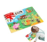 Générique Tableau d'Activités, Jouet Éducatif en Bois Amusant, Panneau d'Activités, À Partir de 3 Ans Filles Garçons Maison Voyage École Noël Anniversaire