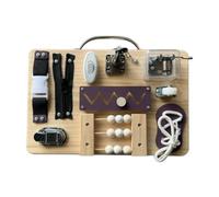 Générique Tableau D'Activités Jouet Éducatif Planche Sensorielle Jeu D'Éveil En Bois pour Développer La Coordination Œil Main Approprié pour Tout Petits, Style A