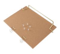 Générique Tableau D'affichage en Liège Base Dorée Panneau Mémo Bois 30x40 Cm Tableau Message Bureau Multifonction pour Maison Salle de Réunion et École Écologique et Portable