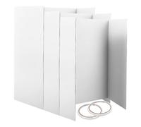Générique Tableau de projet pliable triple volet en carton blanc avec ruban adhésif double-face, 1 set pour commerciaux et expositions
