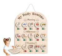 Générique Tableau de Routine Quotidienne pour,Planche en Bois pour Planning Enfant | Jouets Éducatifs Organisation Déco Chambre École Maison