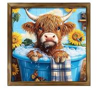 Générique Tableau de Vache,Posters Drôles au Style Rustique Ferme avec Cadre - Collection d'Animaux Art Mural - Pour la Décoration du Salon, de la Chambre, de la Salle de Bain, du Bureau et Dortoir