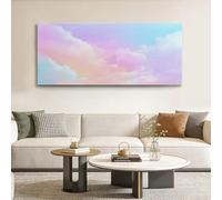 Générique Tableau Décoratif Onirique 90 x 60 cm - Impression sur Toile Violet - Décoration Murale pour Salon, Chambre et Bureau - Ombre Nuages Mer Nuages