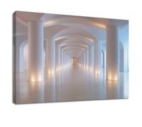 Générique Tableau Décoratif sur Toile 140 x 70 cm Moderne Impression sur Toile, Décoration Murale Art Blanc Arche Colonne, pour Salon, Chambre à Coucher, Cuisine