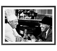 Générique Tableau décoration cinéma film La cuisine au beurre noir et blanc 70 x 50 cm cadre inclus