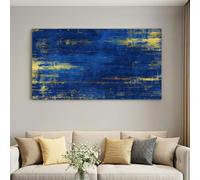 Générique Tableau Décoration Murale Abstrait, Impression Sur Toile Bleu Dégradé Texture 120 x 60 cm | Posters et Arts Décoratifs, pour Salon et Chambre à Coucher
