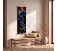 Générique Tableau Decoration Murale Avec Cadre Abstrait Fluide Impression Sur Toile Luxe Planète Affiche Peinture Decor Illusion 3d'optique Étoiles Maison pour Salon Chambre 30x90 cm