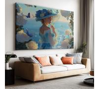 Générique Tableau Décoration Murale Demoiselle D'Honneur Papillon Rose 120x80cm Impression sur Toile Panoramique 3D avec Cadre, Art Mural Décoratif Horizontal pour Salon Chambre Cuisine