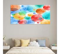 Générique Tableau décoration murale Enfants Mignon Minimaliste90 x 60 cm | Cœur Arc en Ciel Pastel Peinture Image sur Toile Tableau Decoration Murale pour Chambre Bébé Chambre Enfants Maternelle