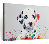 Générique Tableau Decoration Murale, Moderne Decoration Maison, Impression sur Toile Chien Dalmatien Animaux Abstrait, Grande Décoration pour Couloir Salle de Jeux Chambre Enfant 70x50 cm