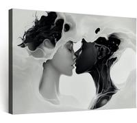 Générique Tableau Decoration Murale, Moderne Decoration Maison, Impression sur Toile Silhouette Humaine Art Abstrait, Grande Décoration pour Chambre Couloir 70x50 cm