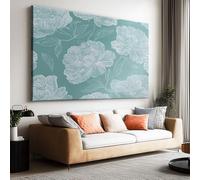 Générique Tableau Décoration Murale Sauge Claire 90x60cm Impression sur Toile Panoramique 3D avec Cadre, Art Mural Décoratif Horizontal pour Salon Chambre Cuisine