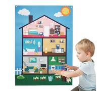 Générique Tableau d'Histoire en Feutre | Tableau d'Activités en Feutrine Murale,Jeu Sensoriel Éducatif pour Maison Temps de Jeu École Maternelle Développer Compétences Voyage Garçon Fille Dès 3 Ans