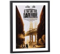 Générique Tableau Film Il était une fois en Amérique 30 x 40 cm avec cadre en bois noir inclus - Affiche cinema culte vintage