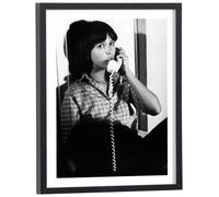 Générique Tableau Film La boum 30 x 40 cm avec cadre en bois noir inclus - Affiche cinéma noir et blanc