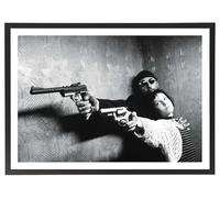 Générique Tableau film Léon affiche 70 x 50 cm noir et blanc cinéma cadre inclus