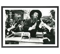 Générique Tableau Film Rabbi Jacob Louis de Funès affiche 70 x 50 cm noir et blanc cadre inclus