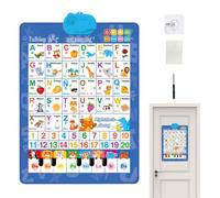 Générique Tableau Mural Alphabet Jouet d'apprentissage -Anglais | Poster d'Apprentissage Anglais et avec Musique Pour de 1 à 6 Ans Anniversaire Salle de tes Noël