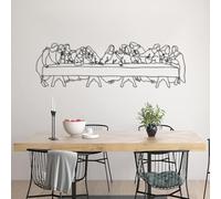 Générique Tableau Mural en métal représentant la Cène de Léonard de Vinci, œuvre d'art chrétienne en métal représentant Jésus, Cadeau Religieux pour la décoration intérieure du Salon, de la chamb