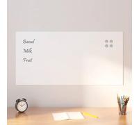 Générique Tableau Noir magnétique Mural Blanc 100x50 cm Verre trempé,Fournitures de Bureau, Matériel de présentation & d'affichage, Tableaux effaçables à Sec, Blanc (Poids 6.1KG)