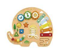 Générique Tableau sensoriel Mural Jouet Sensoriel Éducatif en Bois pour | Centre d'activités mural éléphant Pour garçons filles maison maternelle crèche salle de classe salle de jeux salon