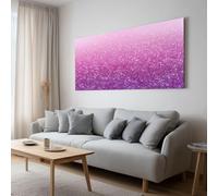 Générique Tableau sur Toile Rêveur Rose Étoiles Rayures Couleurs Éclatantes 140L x 70l cm, Décoration Murale Encadrée Résistante à la Lumière Princesse - Art Mural Prêt à Poser pour Salon