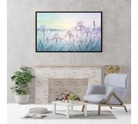 Générique Tableaux À L'Huile D'Iris Pour Salon, Art Mural Paysage Moderne, Œuvre Texturée 100% Peinte À La Main, Sans Cadre, Décoration Murale Pour Chambre Ou Bureau, Format Vertical 90X180Cm