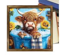 Générique Tableaux de Vache pour Décoration Murale | Posters Drôles au Style Rustique Ferme avec Cadre - Collection d'Animaux Art Mural - Pour Décoration Chambre Salle de Bain et Dortoir