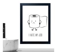 Générique Tableaux Drôles Salle de Bain - Humour En Noir Et Blanc Sur Les Odeurs - Decoration Murale Pour Salle De Bain Et Toilettes - Pour Maison Bureau Appartement Hôtel Restaurant Toilettes De