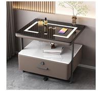 générique Tables de Chevet minimalistes de Luxe intelligentes avec lumière LED, Chambre à Coucher Tendance avec Chargement sans Fil et Verrouillage par Empreinte Digitale