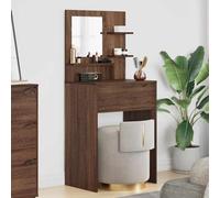 Générique Tables de Maquillage pour Chambre Chêne Brun 80 x 39,6 x 135 cm,Meubles,Armoires & Meubles de Rangement,Meubles-lavabos,Coiffeuses,Marron,21.95 KG,889004