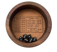 Générique Tablette Cube | Plateau de Cube en Bois Cubes Classiques avec 6 dés Table Stable, Jeu Jeux drôle concevoir Le Qui Roule pour la soirée Famille