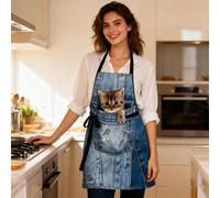 Générique Tablier À Motif Chat - Imperméable Nouveauté Garde-Vêtements Pour Chat | Tablier Adorable Et Amusant,pour barbecue, cuisson de pizza, peinture, artiste, café, argile, et enseignement