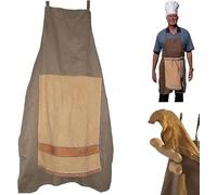 Générique Tablier Cuisine Homme, Réglable Tablier Professionnel Humour Rigolo Barbecue, Tablier de Cuisine Cadeau Fete Des Peres Saint Papa Valentin Noel (Brun)