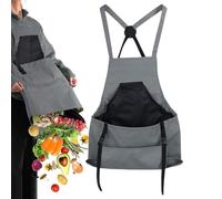 Générique Tablier de jardinage avec poches, panier de récolte de tablier de jardin imperméable, poches à libération rapide tabliers pour cueilleur de baies de fruits
